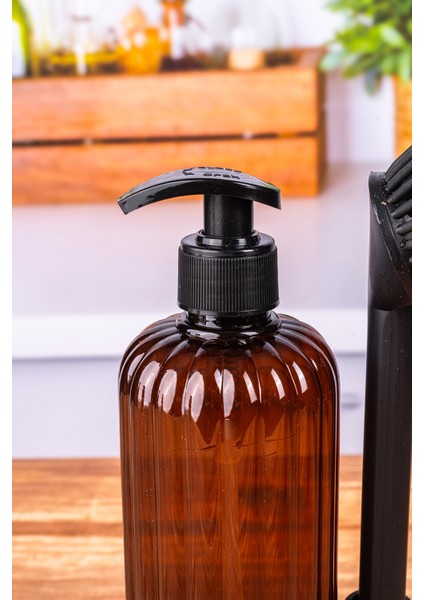 Vıvo Yumuşak Silikon Fırçalı Tezgah Üstü Mutfak Banyo Sıvı Sabunluk Takımı-Bulaşık Yıkama Temizlik Seti indirimleri