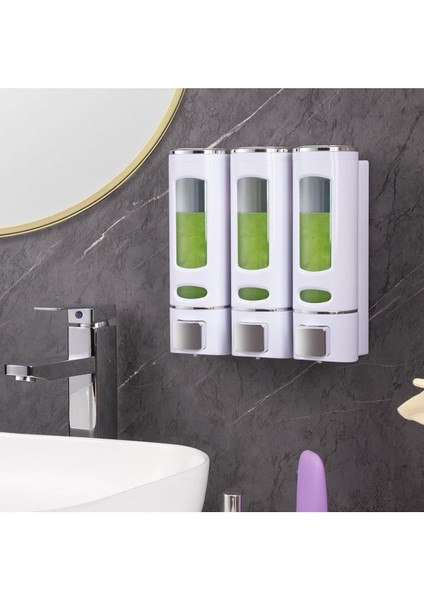 Vıvo Sıvı Sabunluk Plastik 400 ml Duş Jeli Sabun Oteller, Hastaneler Banyo, Mutfak 3 Adet V-052