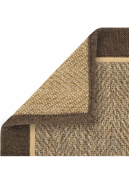 Boston Art 03 Balkon Halısı Hasır Doku Mutfak Halısı Çift Bordürlü Ithal Sisal Halı Yolluk fırsatları