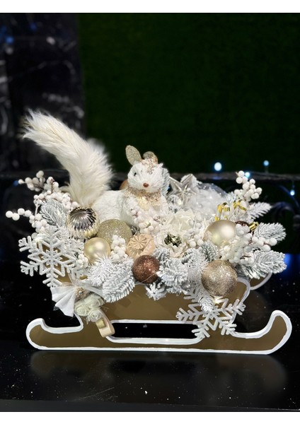 Yılbaşı Tasarım Peri LED Işıklı Lüks Kızak