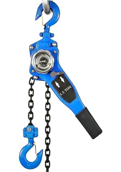Hubzug 1.5 Ton Zincirli El Vinci 1500 kg Kaldırma Kapasiteli Çelik Zincirli Vinç 1.5 M Yükseklik indirimleri
