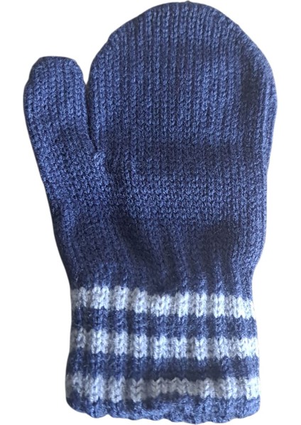 Parmaksız Erkek Bebe Eldiveni Mavi Örgü Eldiven 0-3 Yaş fırsatları