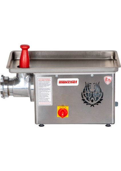 12 No Et Kıyma Makinesi Güçlü ve Sanayi Tipi Ileri Geri Çalışma Özelliği 0,55 Kw modelleri