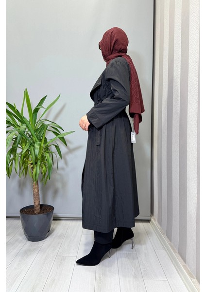 Fermuar Detaylı Trenç Siyah 26KGSPRD2684 fiyatları