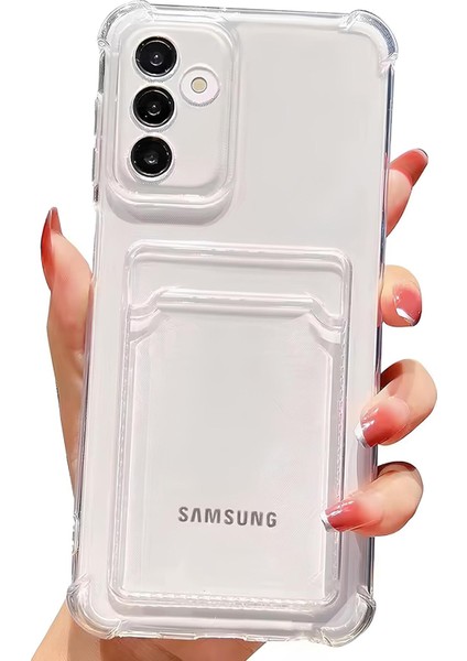 Samsung Galaxy A55 Uyumlu Kılıf Airbag Tasarımlı Şeffaf Kartlıklı G-Kart Kapak fiyatları