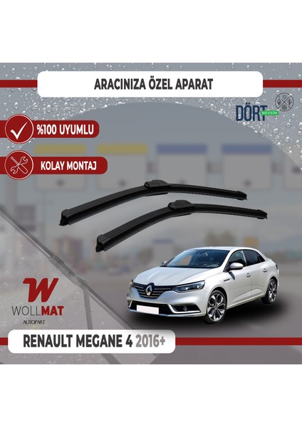 Renault Megane 4 Uyumlu Silecek 2016 Sonrası Silecek Takımı Araca Özel