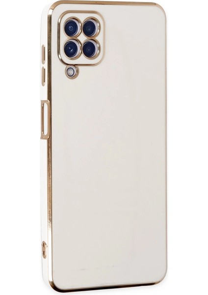 Buğz Samsung Galaxy A12 Kılıf Volet Silikon - Beyaz