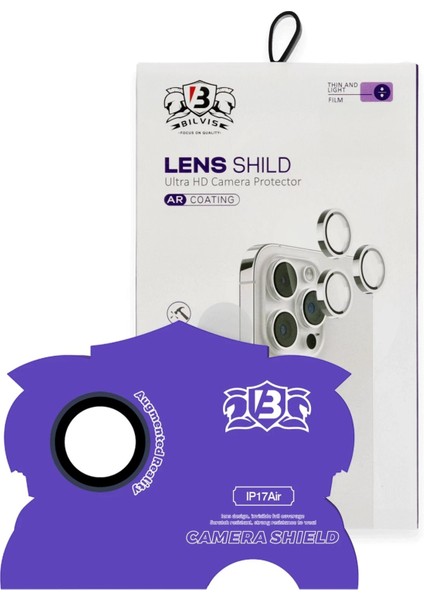 Apple iPhone 17 Air Bilvis Titan Kamera Lens - LACIVERT-(5796)