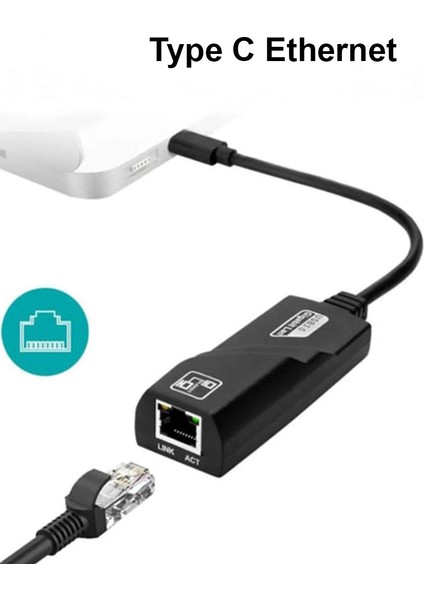 Type C Ethernet Adaptörü 10/100 Mbps USB C 3.0 RJ45 Ethernet Lan Adaptörü fırsatları