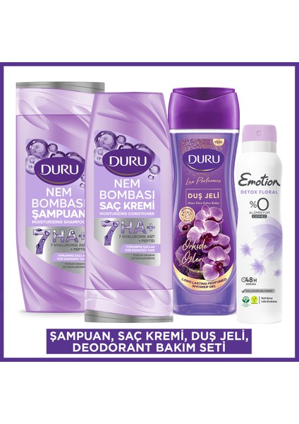 Nem Bombası Yoğun Onarım Şampuan & Saç Kremi, Duş Jeli & Kadın Deodorant