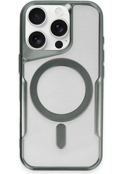 Buğz Iphone 14 Pro Max Kılıf Boyi Magsafe Silikon Kapak - Yeşil