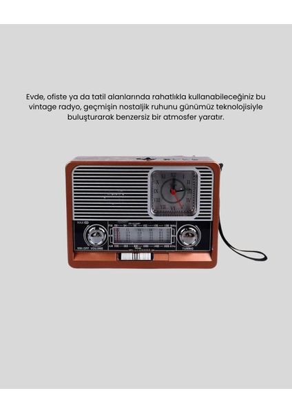 Dekoratif Vintage Radyo – Klasik Görünüm Modern Fonksiyon ve Uzun Ömürlü Kullanım fırsatları
