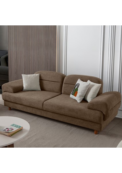 Lizbon Yataklı Sandıklı Koltuk Takımı 3+1 Kahverengi indirimleri