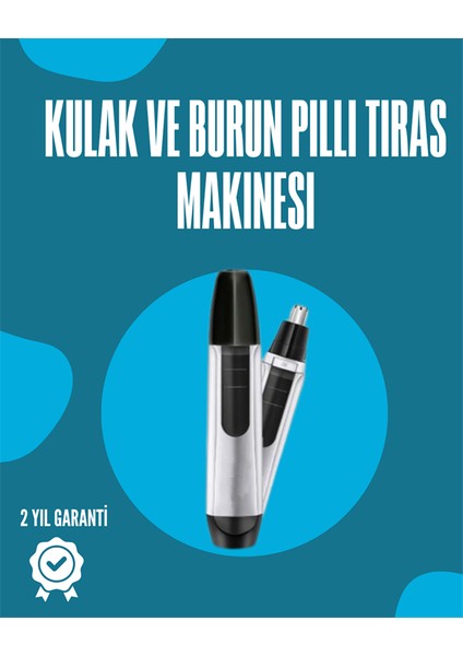 Pil ile Çalışan Kulak Burun ve Kaş Tımar Cihazı
