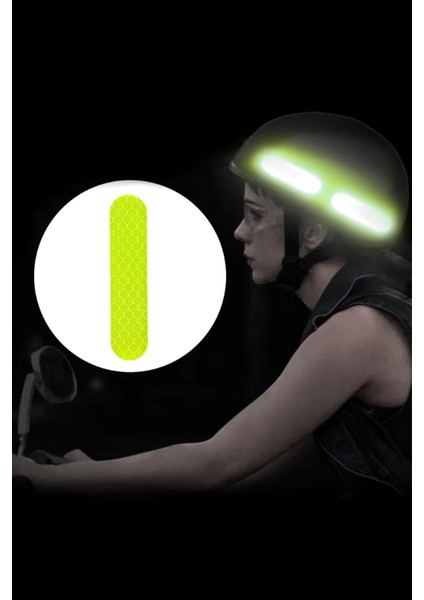 10 Adet Sarı Reflektörlü Yapışkan Sticker modelleri