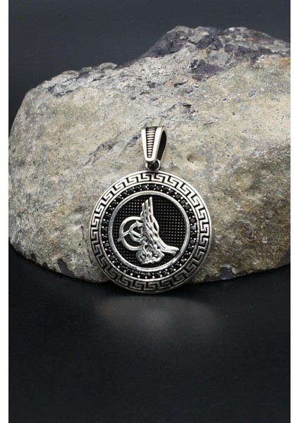 Kolye Ucu Osmanlı Tuğralı Grek Desenli 925 Ayar Gümüş 902410 fiyatları