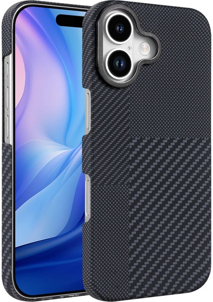 Iphone 17 Uyumlu Magsafe Şarj Destekli Kamera Koruma Çıkıntılı Karbon Fiber Tasarımlı Kılıf