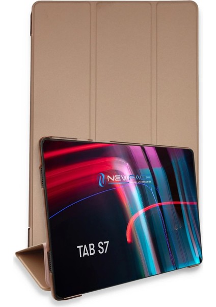 Buğz Samsung Galaxy T870 Tab S7 11 Kılıf Tablet Smart Kılıf - Rose Gold