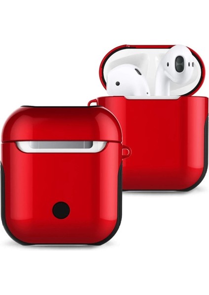 Buğz Airpods 2 (2.nesil) 3in1 Kılıf - Kırmızı