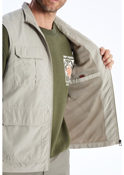 Yeni Sezon Standart Kalıp Dik Yaka Erkek Yelek indirimleri