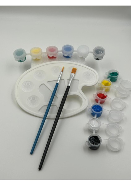 3D Boyanabilir Beyaz At Figürü Seti – 6 Renk (2’şer Adet), 2 Fırça ve Paletli Boyama Aktivite Seti indirimleri