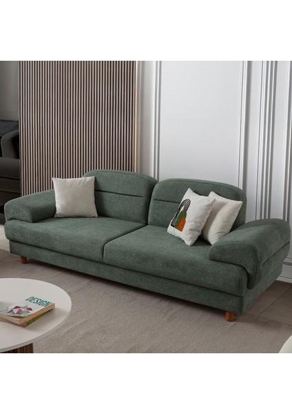 Lizbon Yataklı Sandıklı Koltuk Takımı 3+1 Yeşil indirimleri