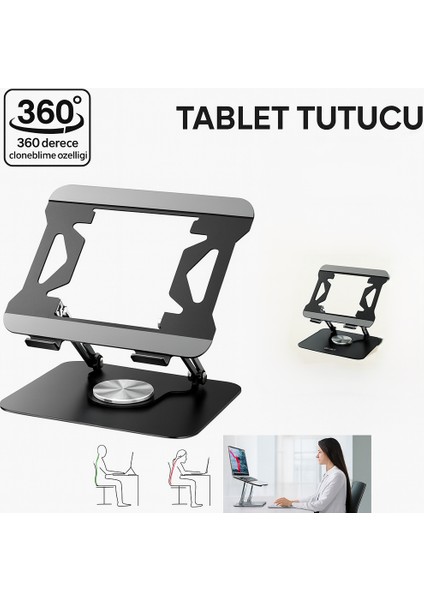 C153 Ayarlanabilir Katlanabilir Metal Laptop Standı – 17.3'' Uyumlu, Ergonomik fiyatları