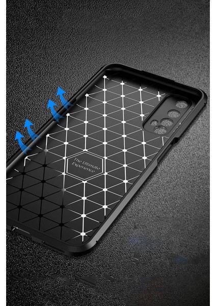 Buğz Realme 7 Kılıf Auto Focus Karbon Kapak - Lacivert fırsatları