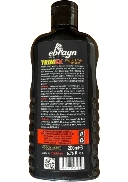 Plastik Trim Yenileyici ve Parlatıcı 200 ml fiyatları