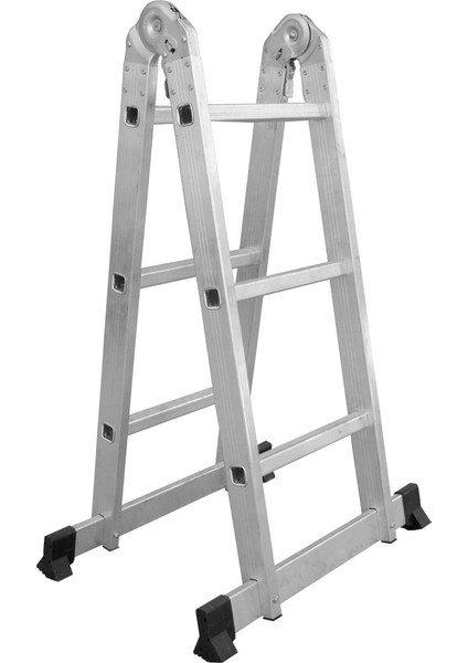 3+3 Basamak 1,2 mm Alüminyum Katlanır Tek Kırma Çok Amaçlı Merdiven