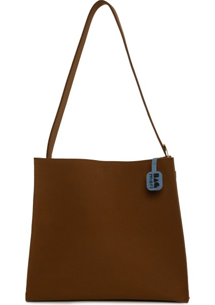 Taba Kemer Detaylı Askılı Süet Çanta