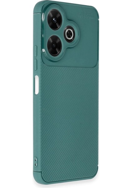 Buğz Xiaomi Redmi 13 4g Kılıf Auto Focus Karbon Kapak - Koyu Yeşil fiyatları