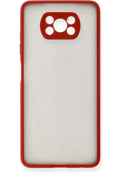 Buğz Xiaomi Pocophone X3 Kılıf Montreal Silikon Kapak - Kırmızı fiyatları