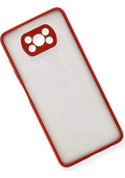 Buğz Xiaomi Pocophone X3 Kılıf Montreal Silikon Kapak - Kırmızı modelleri