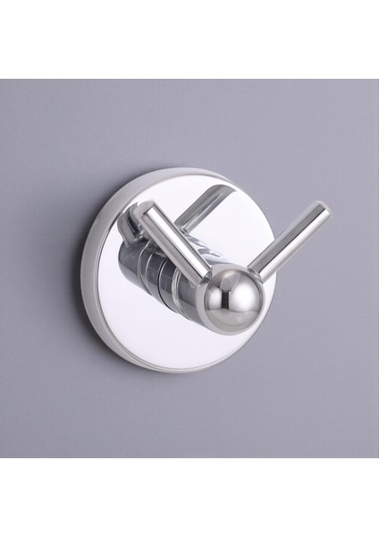 Metal Askılık 2’li Krom Vidalı Paslanmaz Duvar Askılığı Gümüş Renk Banyo Mutfak Havlu Askısı Elbise