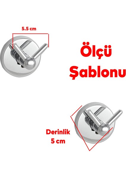 Metal Askılık 2’li Krom Vidalı Paslanmaz Duvar Askılığı Gümüş Renk Banyo Mutfak Havlu Askısı Elbise fırsatları