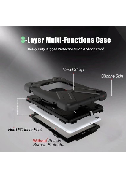 Buğz Samsung Galaxy T290 Tab A 8 Kılıf Amazing Tablet Kapak - Siyah fırsatları