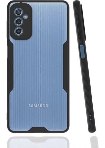 Buğz Samsung Galaxy M52 5g Kılıf Platin Silikon - Siyah