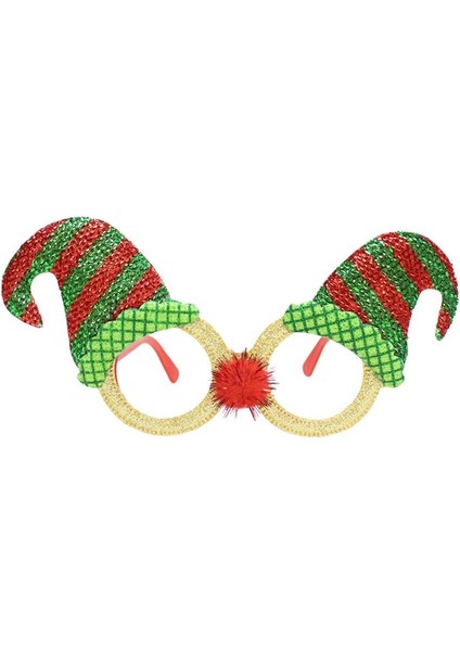 Yılbaşı Elf Şapkalı Parti Gözlüğü – Kırmızı Yeşil Simli Noel Aksesuarı fiyatları