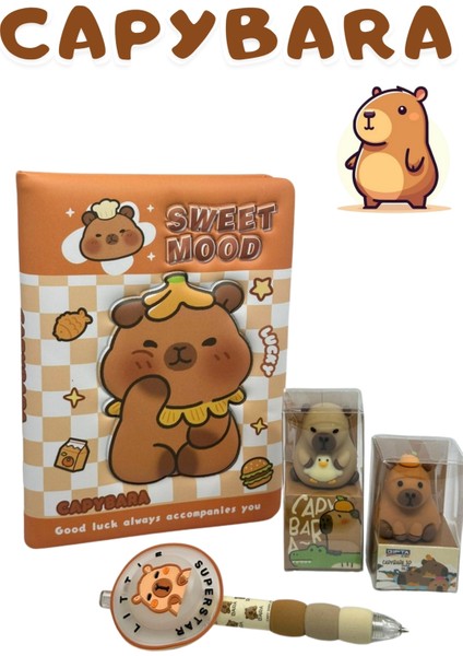 Capybara Günlük-Hatıra Defteri Versatil Set