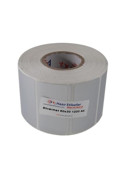 Demirbaş Etiketi 60MM x 30MM Ruloda 1200 Adet fiyatları