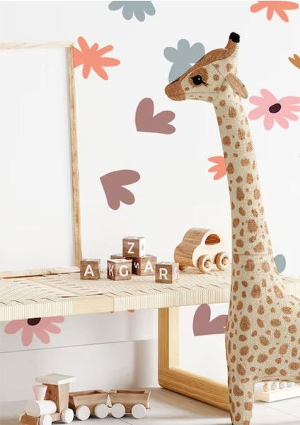 Renkli Büyük Çiçekler Çocuk Odası Duvar Stickerı