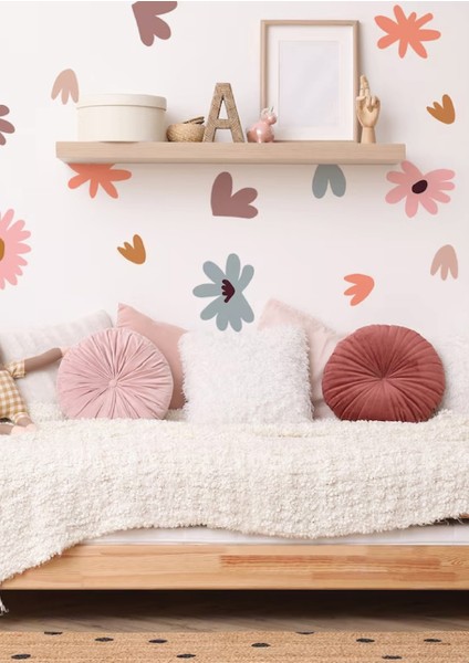Renkli Büyük Çiçekler Çocuk Odası Duvar Stickerı fiyatları