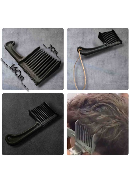 Saç Kesim Tarağı Siyah Kısaltma/şekillendirme Kalın Dişli Askı Delikli