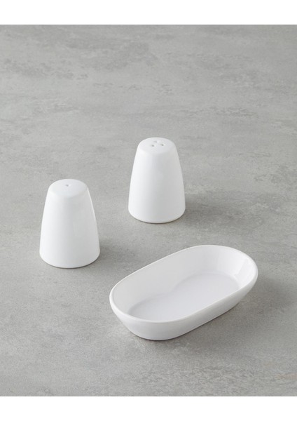 Nimbus Seramik 2'li Tuzluk - Biberlik 14X8 cm Beyaz (13.11.2025) fiyatları