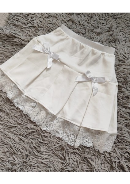 Coquette Dantel Kurdeleli 2000S Pileli Etek