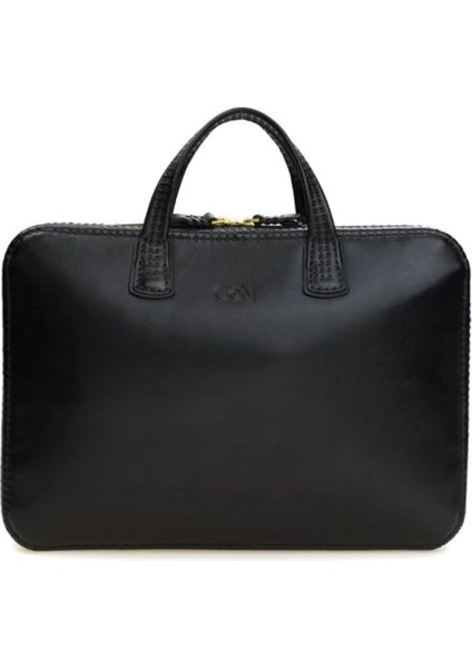 Gön Deta Kahve Deri Laptop & Evrak Çantası Deta