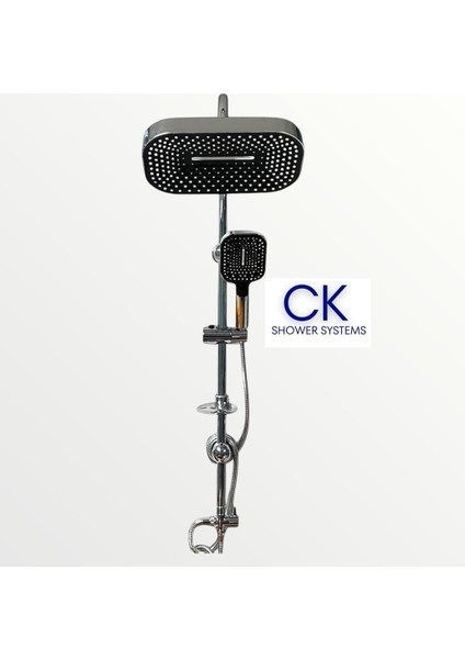 Kare Siyah Robot Duş Seti