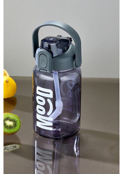 Spor Matarası Suluk - 1000 ml Pipetli , Kilitli Kapak, Su Sızdırmaz Tasarım - Gri fiyatları