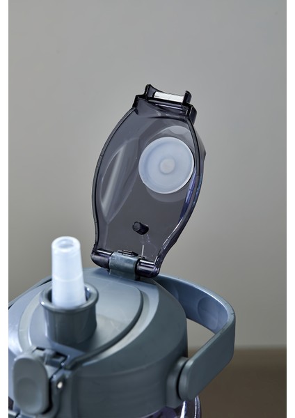 Spor Matarası Suluk - 1000 ml Pipetli , Kilitli Kapak, Su Sızdırmaz Tasarım - Gri indirimleri